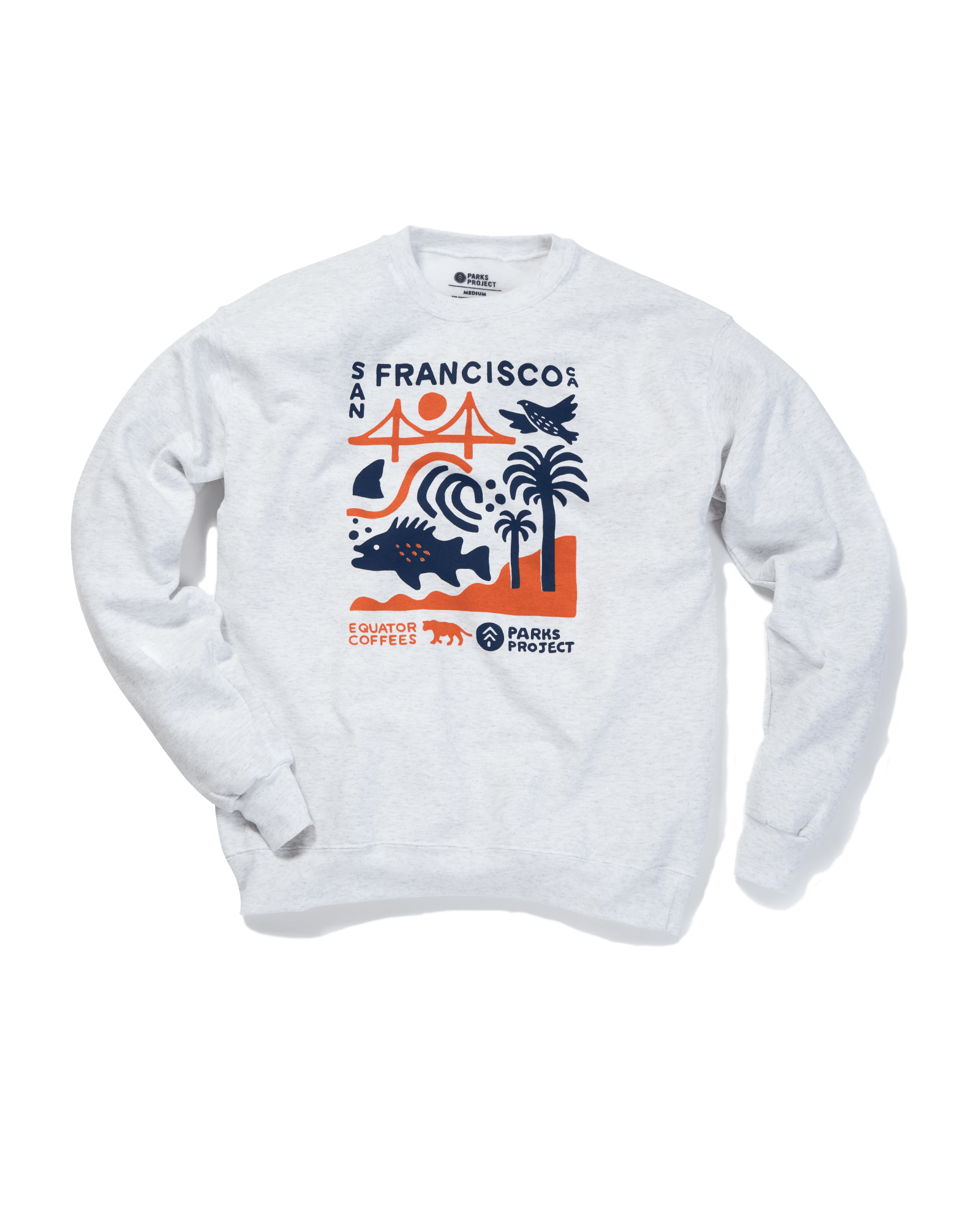 Golden Gate Bridge Fleece | San Francisco Fleece | Equator San Francisco Sweatshirt | Parks Project Fleece | Parks Project and Equator Sweatshirt | Equator Coffees