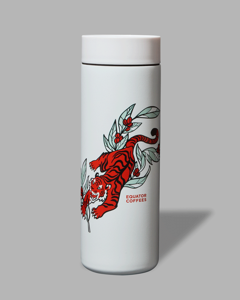 Harvest Tiger Coffee Tumbler GIF | Equator Coffees