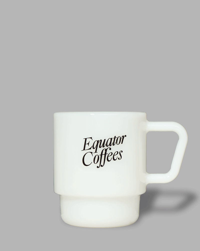 Equator Retro Milk Glass 8oz | Rotating GIF | Equator Coffees
