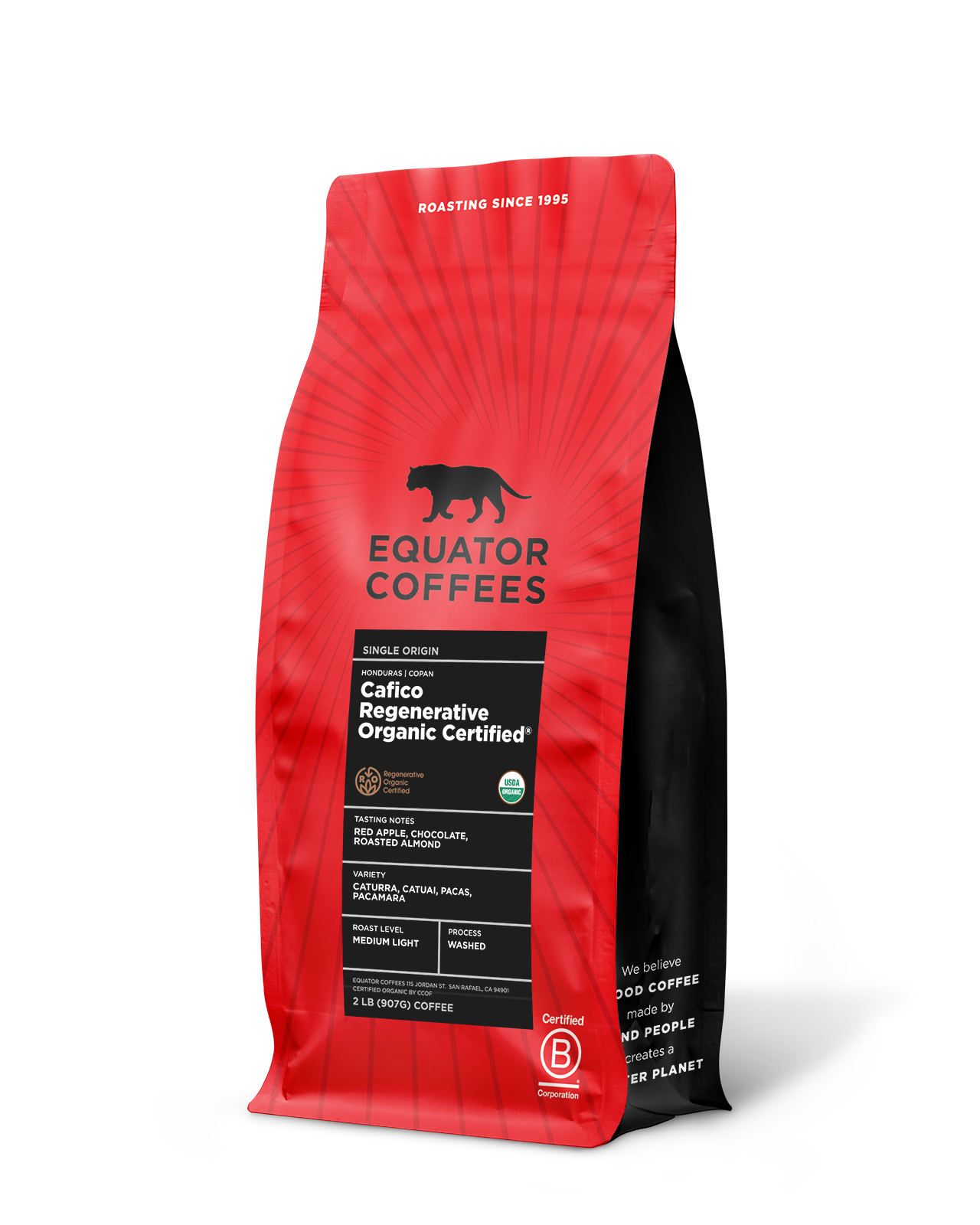 Honduras Cafico Regenerative Organic Certified | 2lb bag of whole bean coffee | Equator Coffees