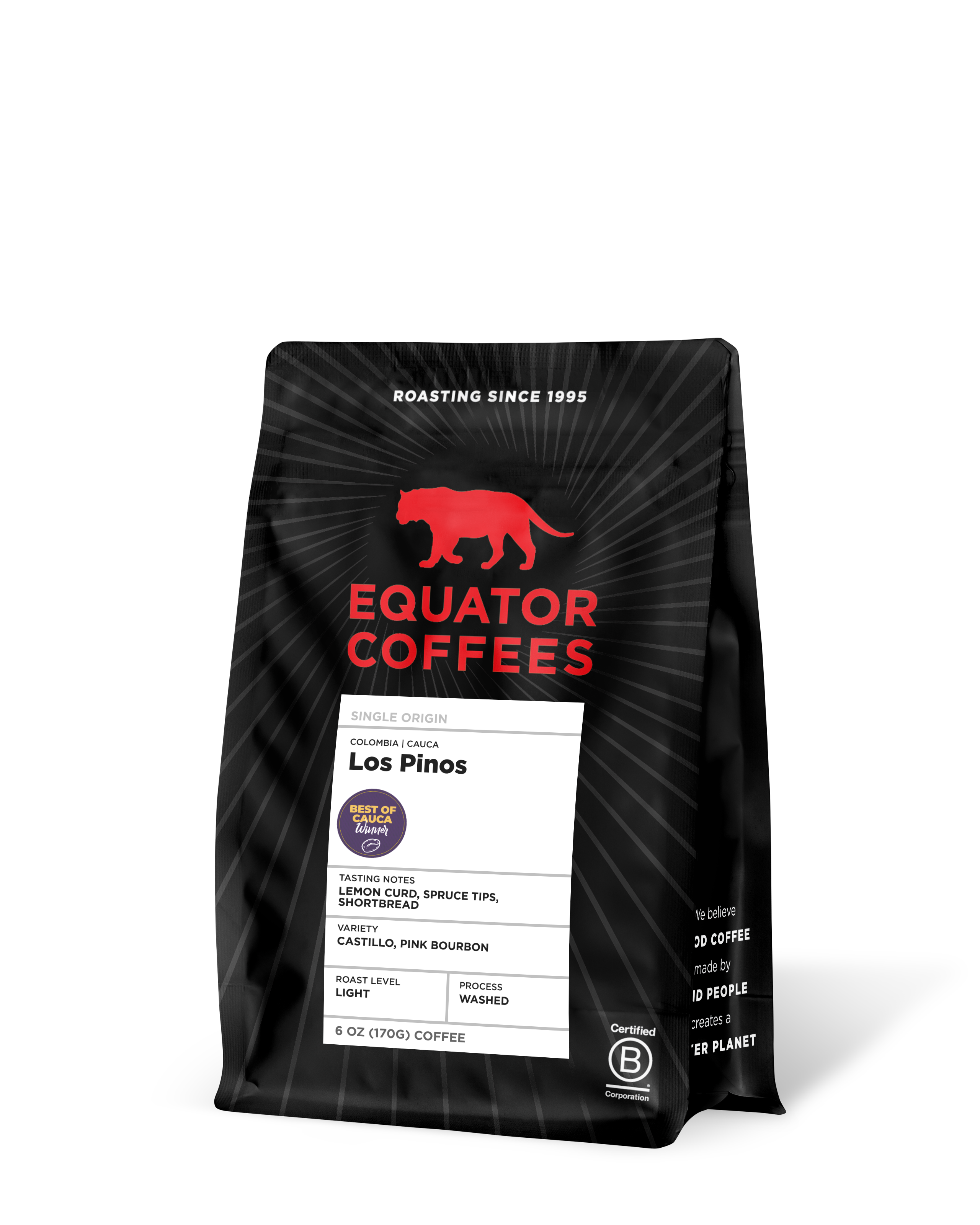 Colombia Los Pinos | 6oz bag of whole bean coffee | Equator Coffees
