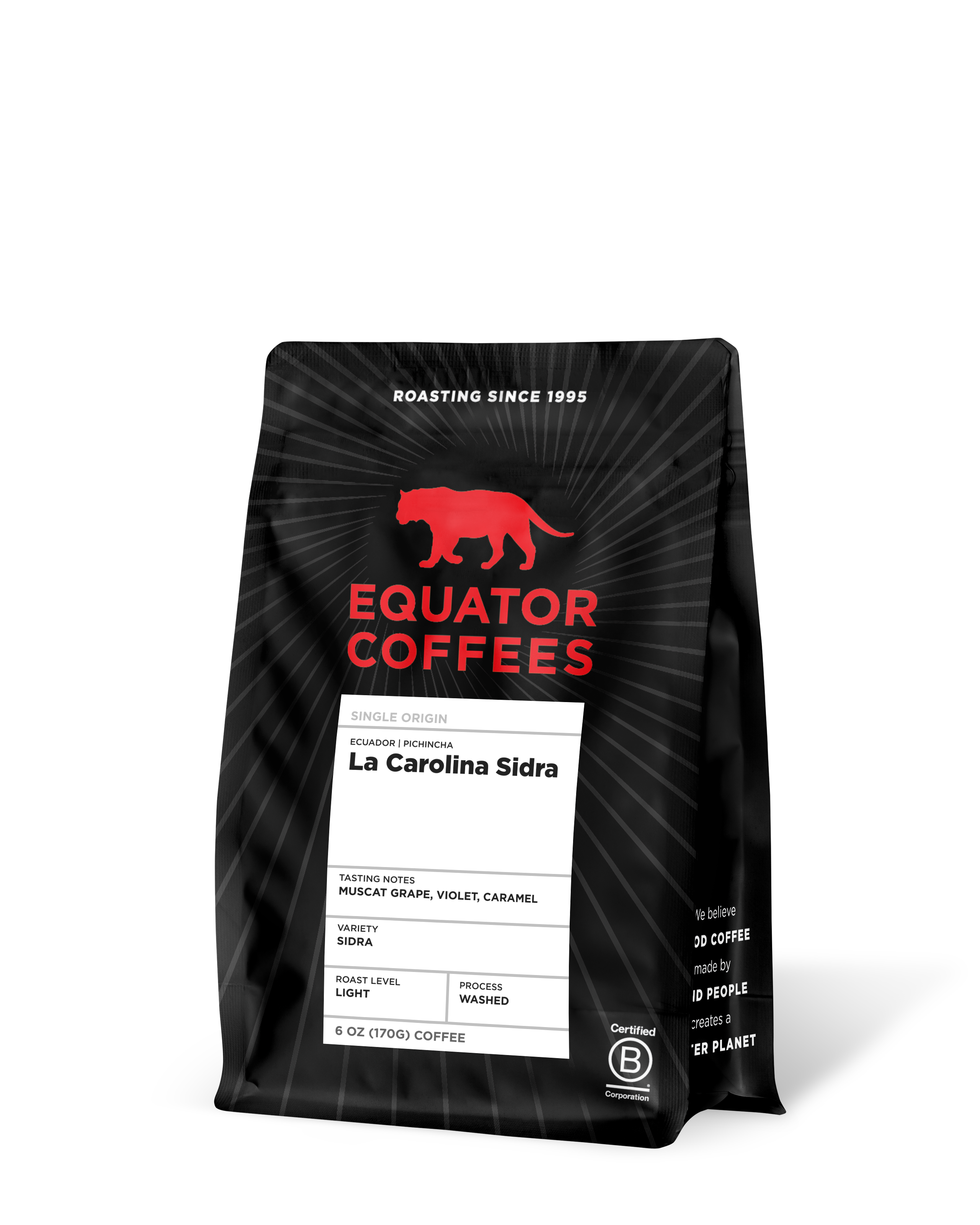 Ecuador La Carolina Sidra | 6oz bag of whole bean coffee | Equator Coffees