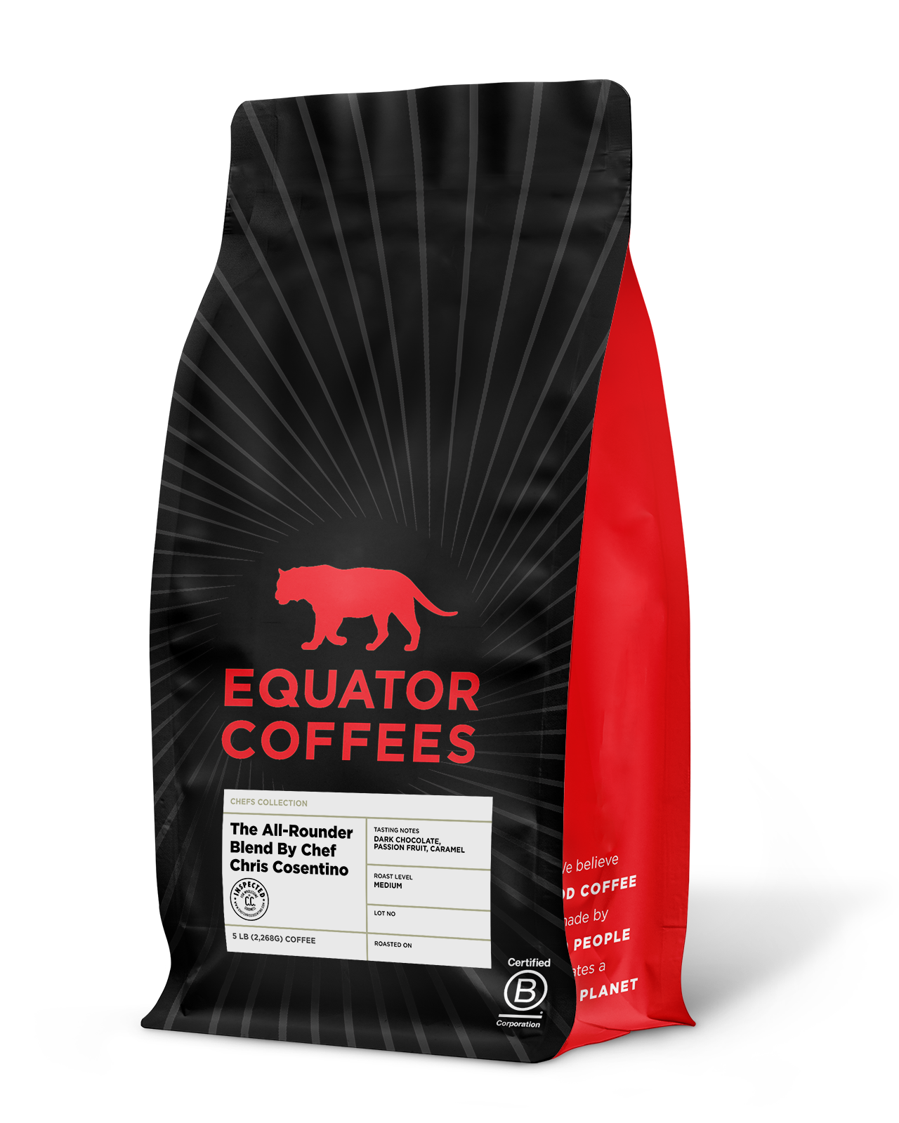 The All-Rounder Blend by Chef Chris Cosentino | 5lb bag of whole bean coffee | Equator Coffees
