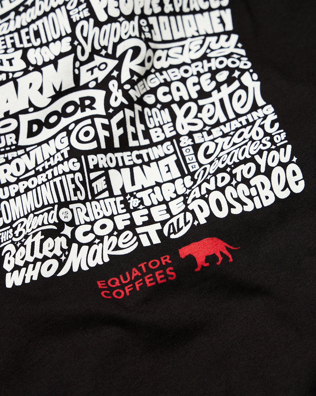 Equator Anniversary Unisex T-Shirt | Design on Back of Shirt | Equator Coffees