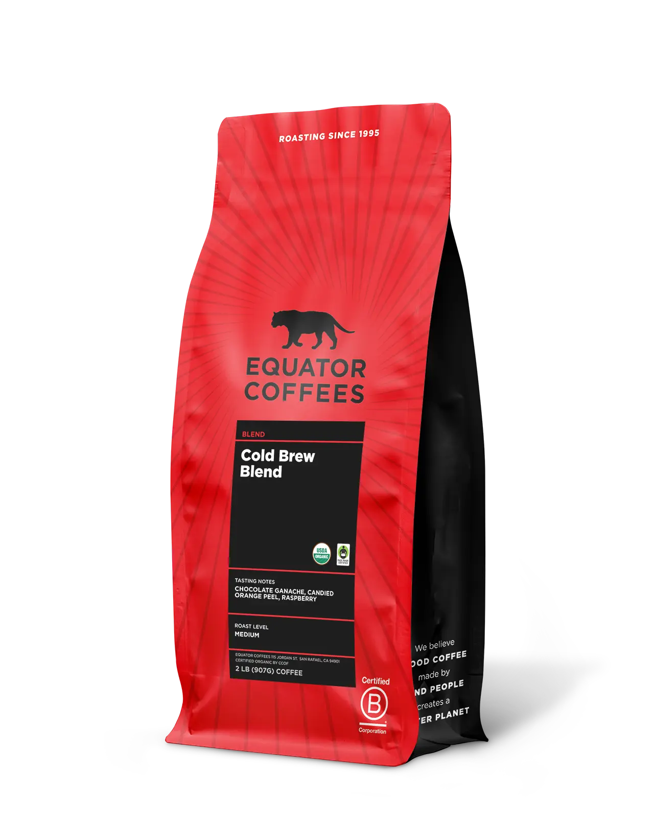 Cold Brew Blend Coffee | Cold Brew Coffee | Cold Brew Recipe | Equator Cold Brew | 2lb Bag Whole Bean Coffee | Equator Coffees