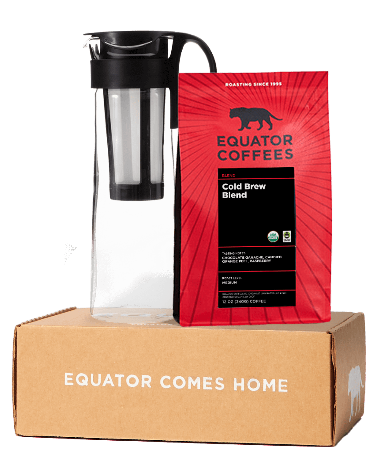 Cold Brew Blend Coffee | Cold Brew Coffee | Cold Brew Recipe | Equator Cold Brew | 12oz Bag of Coarse Ground Coffee | Equator Coffees