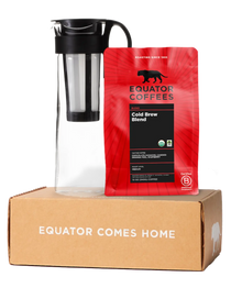 Cold Brew Starter Kit | 12oz Bag of Coarse Ground Coffee with Hario Mizudashi | Equator Coffees