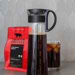 Cold Brew Blend Coffee | Cold Brew Coffee | Cold Brew Recipe | Equator Cold Brew | Pouring Cold Brew Coffee with the Hario Mizudashi | Equator Coffees