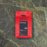 Curated Fair Trade Organic Coffee Subscription | Fair Trade Coffee Subscription | Certified Organic Coffee Subscription | Sustainable Coffee Subscription | Fair Trade and Organic Coffee on Green Background | Equator Coffees