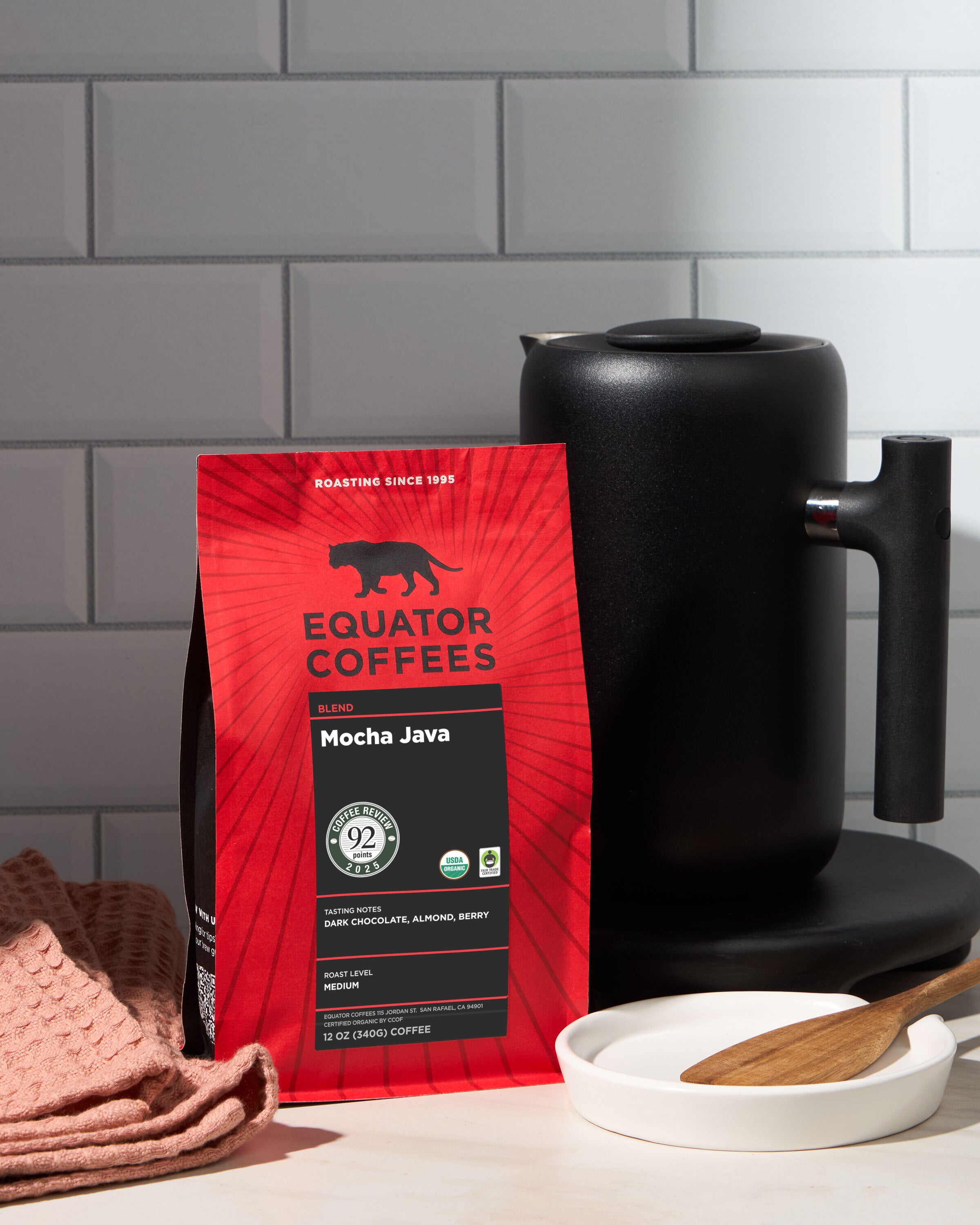 Curated Fair Trade and Organic Coffee Subscription | 12oz bag of whole bean organic coffee | Equator Coffees