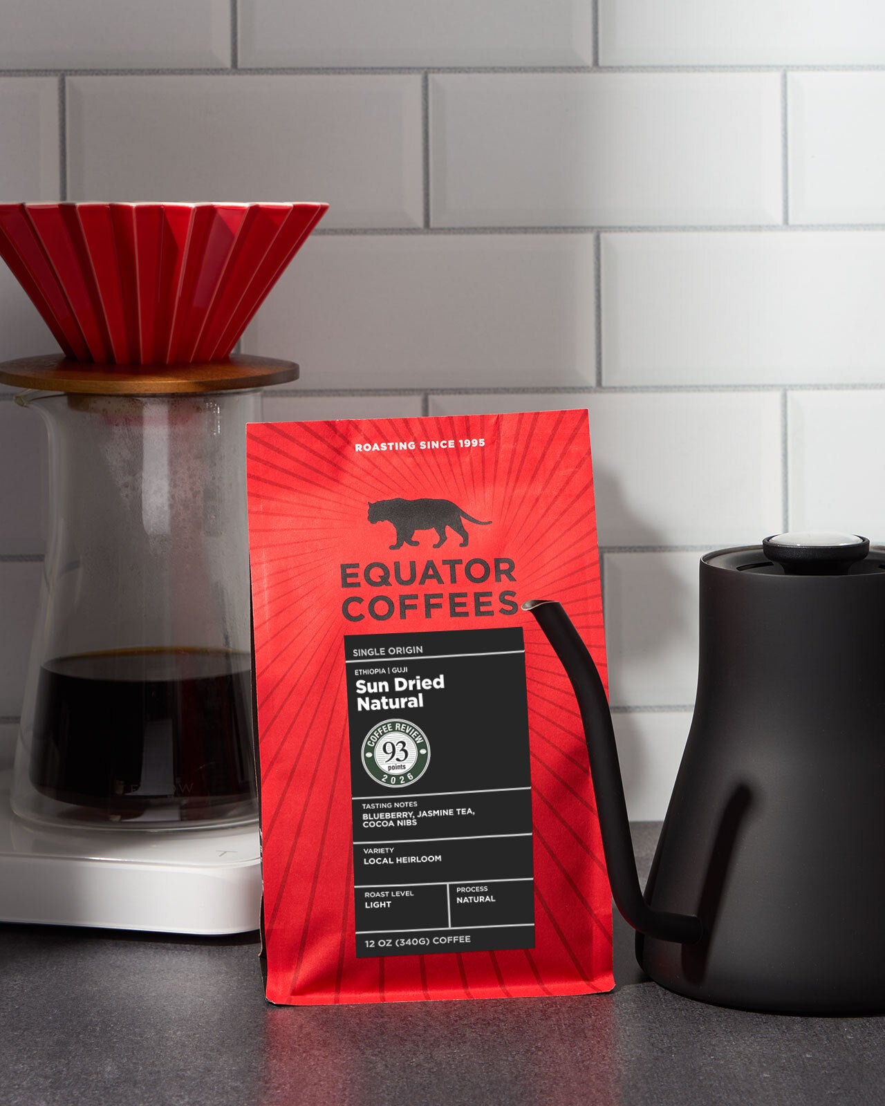 Curated Single Origin Subscription | Light Roast Coffee Subscription | 12oz Bag of Whole Bean Coffee | Equator Coffees