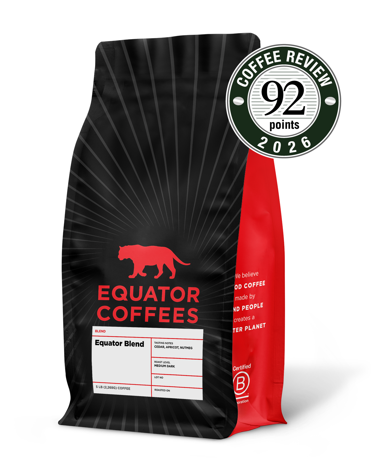 Equator Blend | Our Namesake Blend | 5lb Bag of Whole Bean Coffee | Equator Coffees