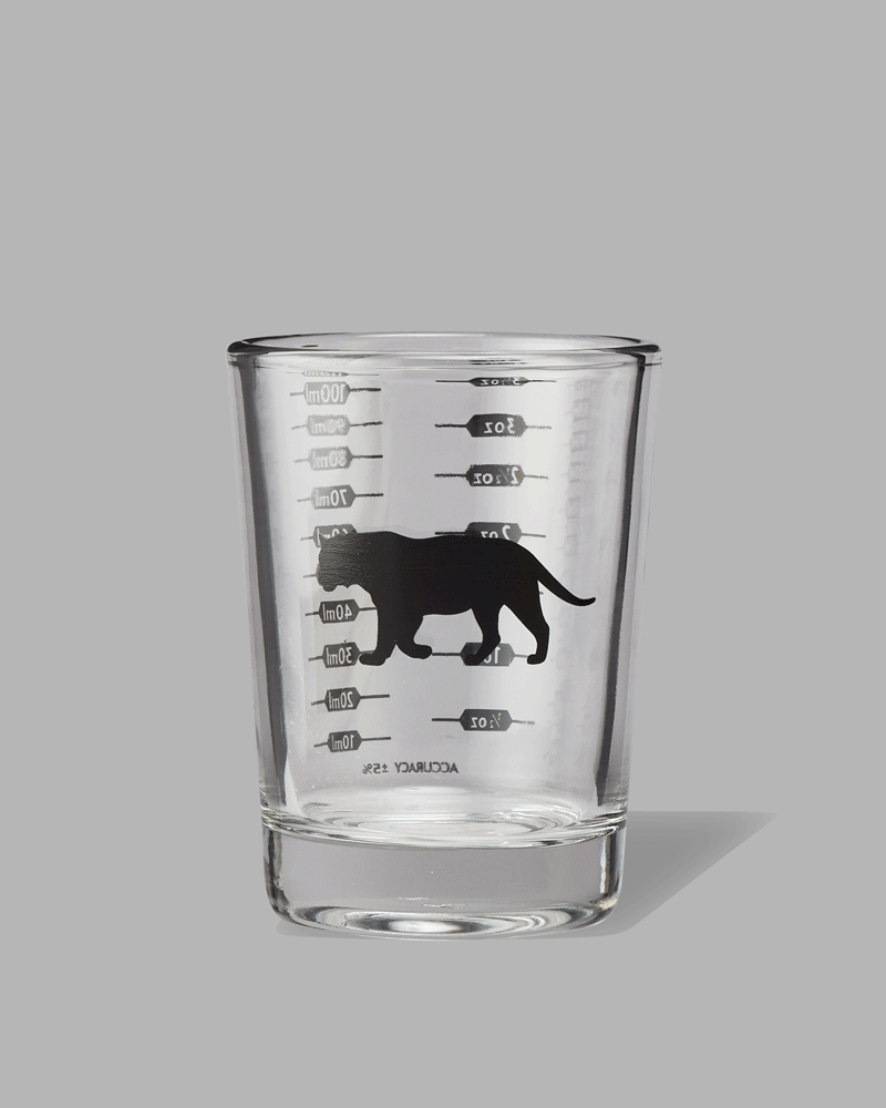 Rotating GIF of Equator Tiger Espresso Shot Glass | 4oz | Equator Coffees