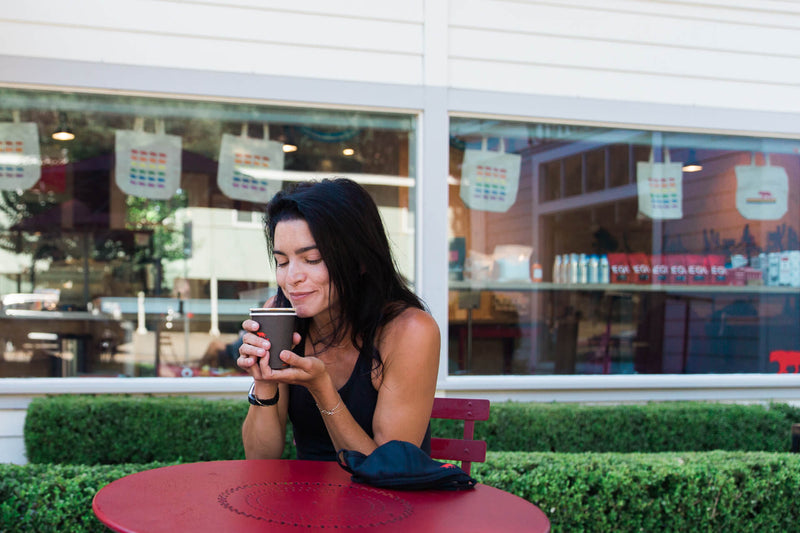 Enjoying an espresso at the Equator Coffees Larkspur Cafe | Equator Coffees