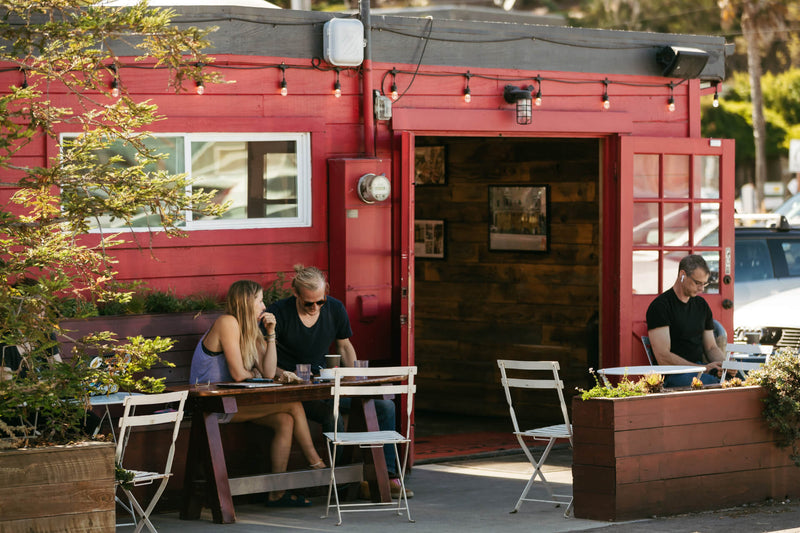 Enjoying a drink at the Equator Coffees Proof Lab Cafe at Tam Junction in Mill Valley | Equator Coffees