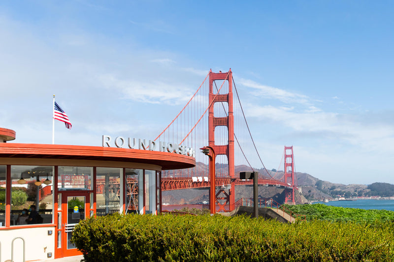 Front Entrance of the Equator Coffees Round House Cafe at the Golden Gate Bridge | Equator Coffees