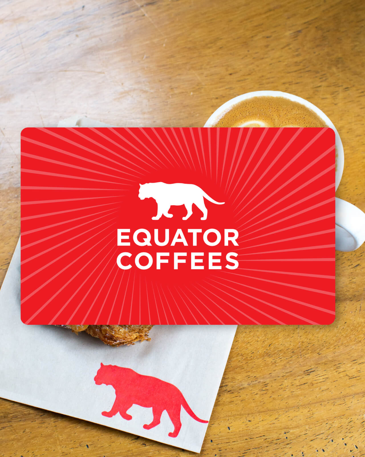 Equator Cafe Gift Card for a latte and a pastry in Marin | Equator Coffees