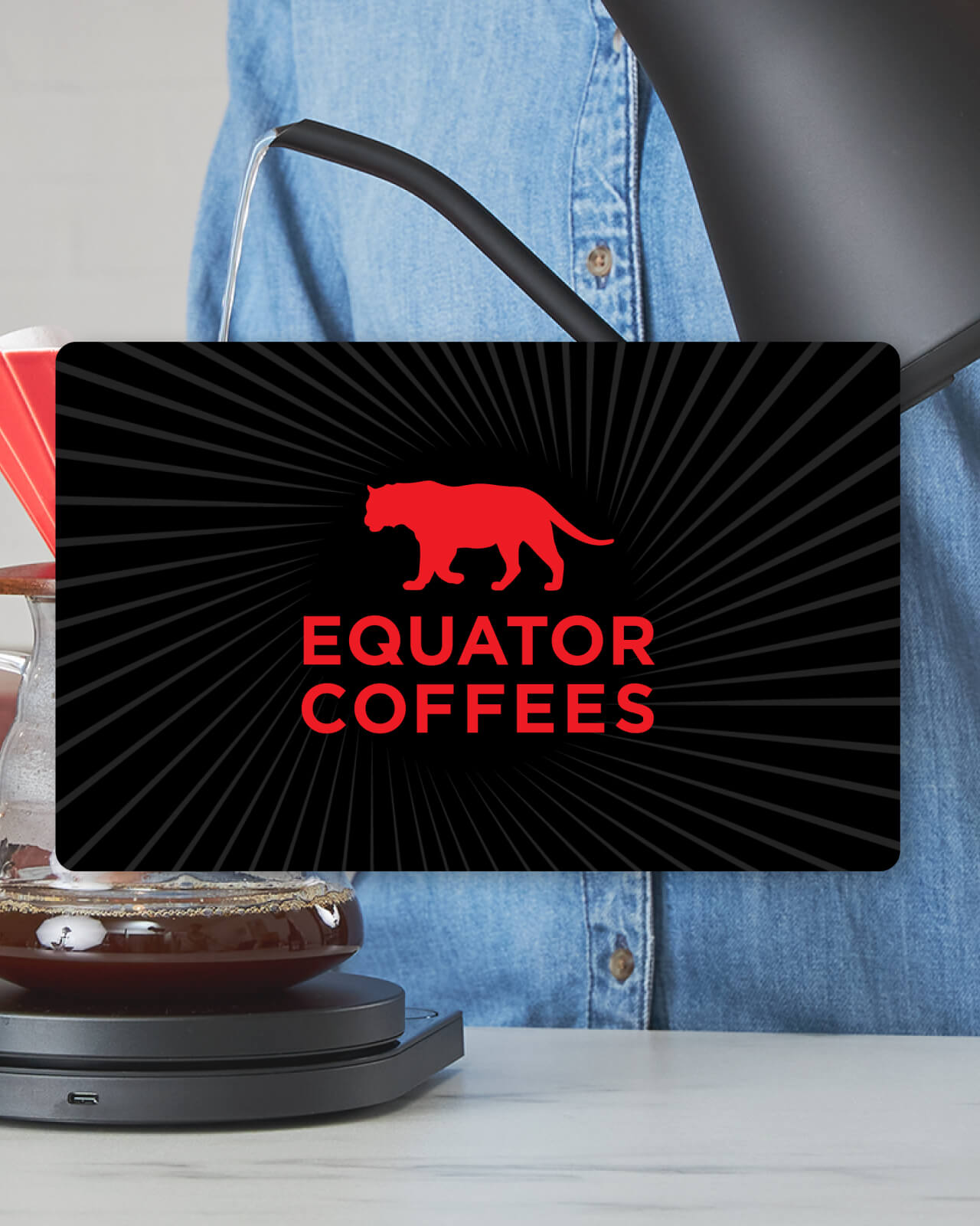 Equator Coffees Website Gift Card for brewing coffee at home with the Origami dripper | Equator Coffees