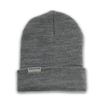 Equator Grey Tab Beanie | Grey Winter Beanie | Equator Coffees Beanie | Equator Coffees