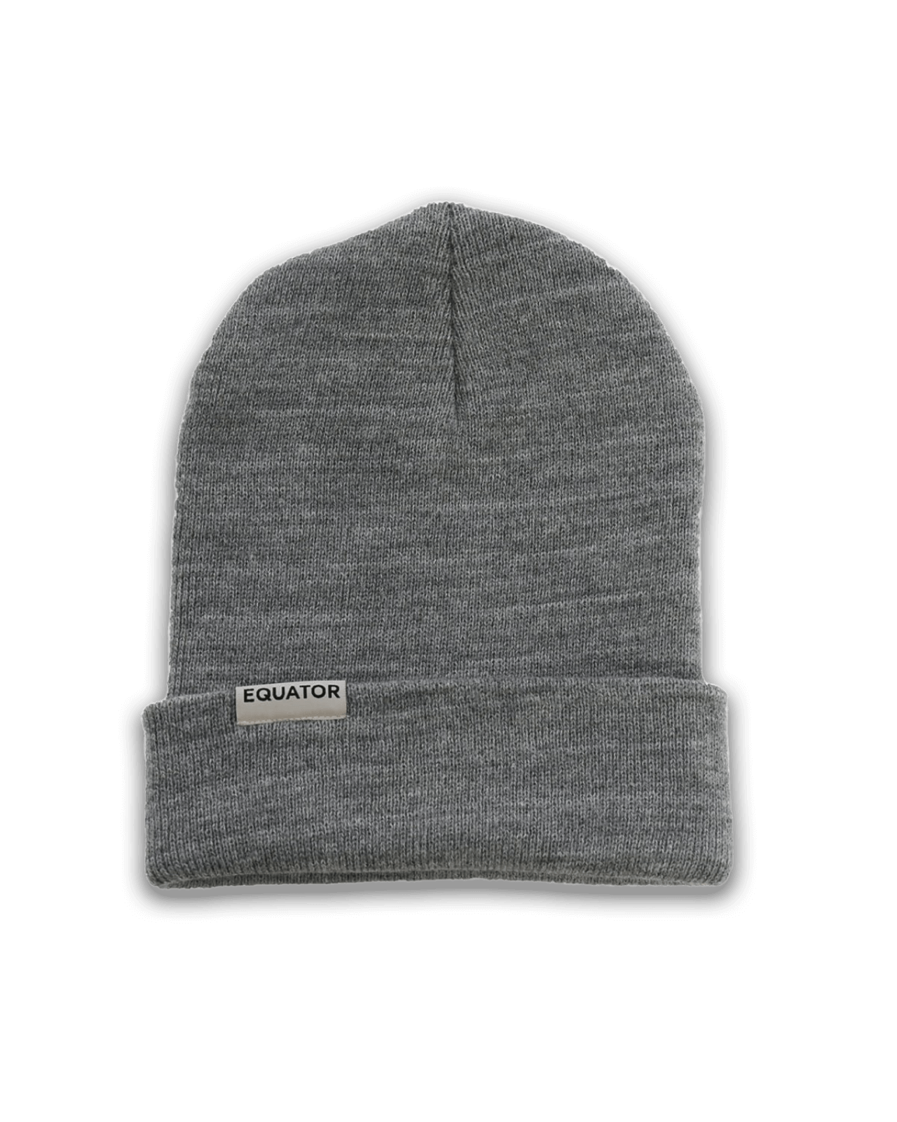 Equator Grey Tab Beanie | Grey Winter Beanie | Equator Coffees Beanie | Equator Coffees