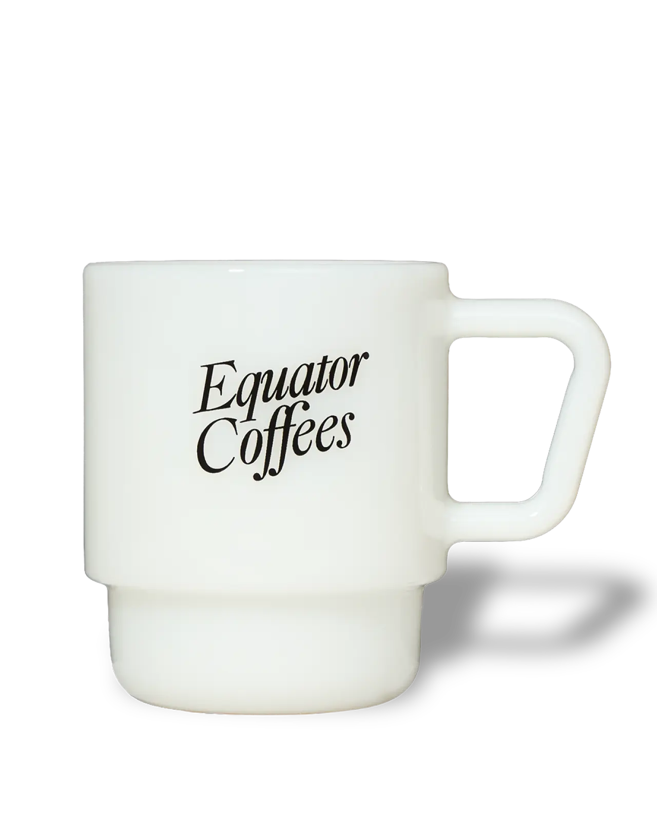 Equator Retro Milk Glass 8oz | Front of Mug | Equator Coffees