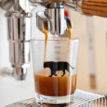Brewing espresso with the Equator Tiger Espresso Shot Glass | Equator Coffees