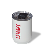 Equator White Coffee Tumbler 8oz | Left Side of Tumbler | Equator Coffees