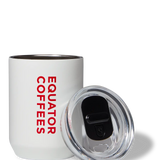 Equator White Coffee Tumbler 8oz | Tumbler with Leak Proof Lid | Equator Coffees