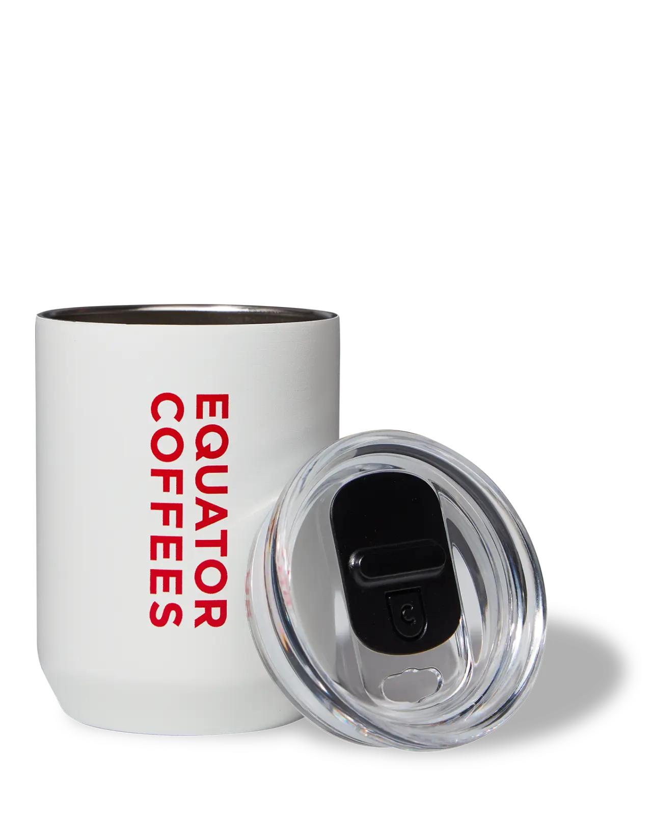 Equator White Coffee Tumbler 8oz | Tumbler with Leak Proof Lid | Equator Coffees