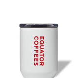 Equator White Coffee Tumbler 8oz | Front of Tumbler | Equator Coffees