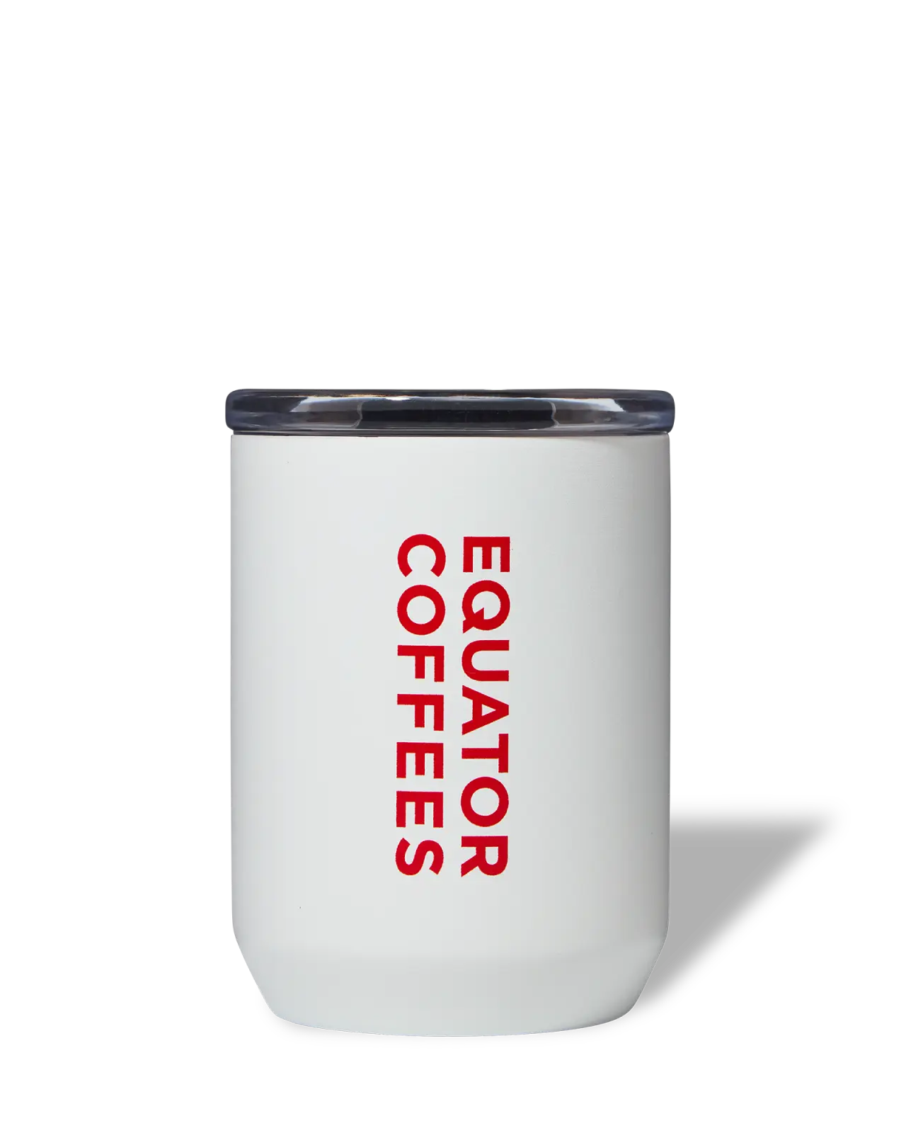 Equator White Coffee Tumbler 8oz | Front of Tumbler | Equator Coffees