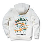 Equator in Motion Zip Hoodie | Back of Sweatshirt with Katemi design | Equator Coffees