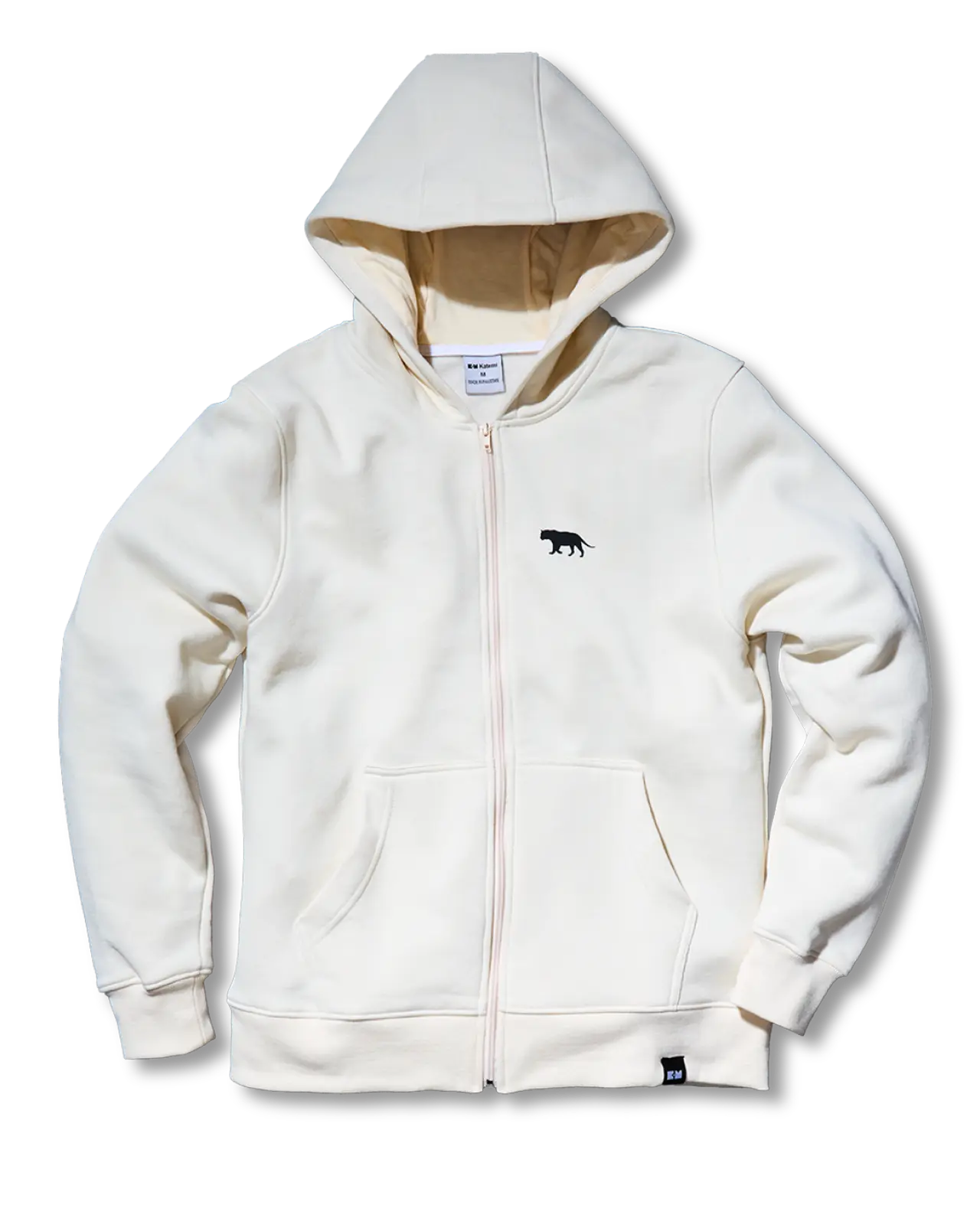Equator in Motion Zip Hoodie | Front of Sweatshirt with Tiger | Equator Coffees