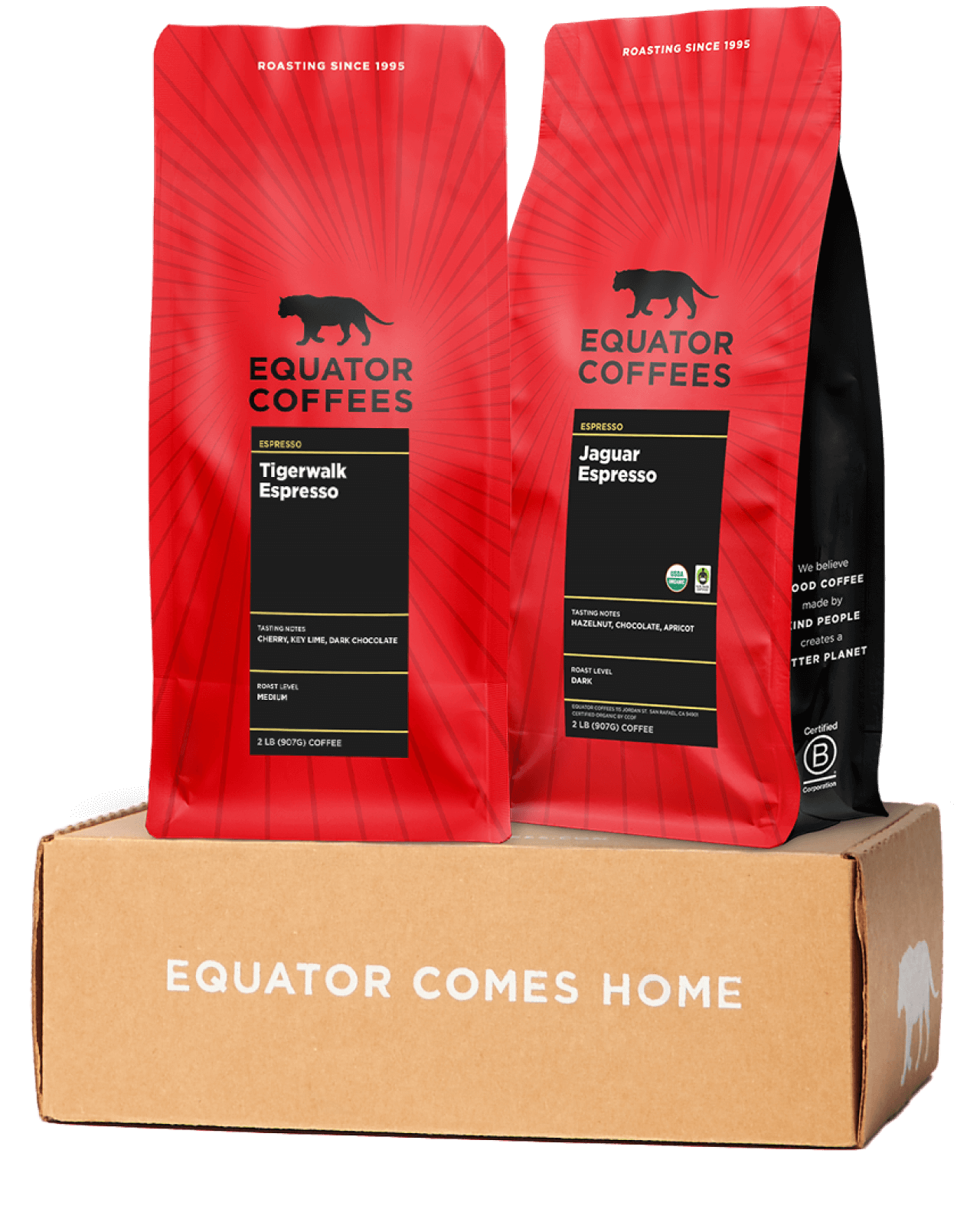 Espresso Blend Set | Espresso Bundle | Espresso Beans Bundle | Two 2lb Bags of Whole Bean Espresso | Equator Coffees
