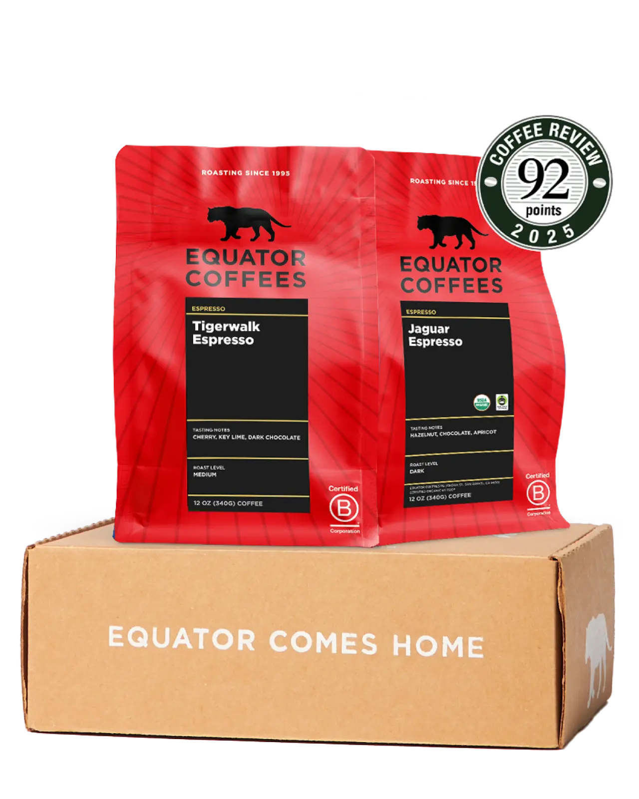 Espresso Blend Set | Best Equator Espressos | Two 12oz Bags of Whole Bean Coffee | Equator Coffees