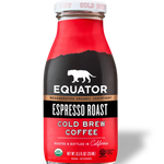 Regenerative Organic Certified Espresso Roast Organic Cold Brew Coffee | Roasted and Bottled in California | Front of 8.5 fl oz bottle | Equator Coffees