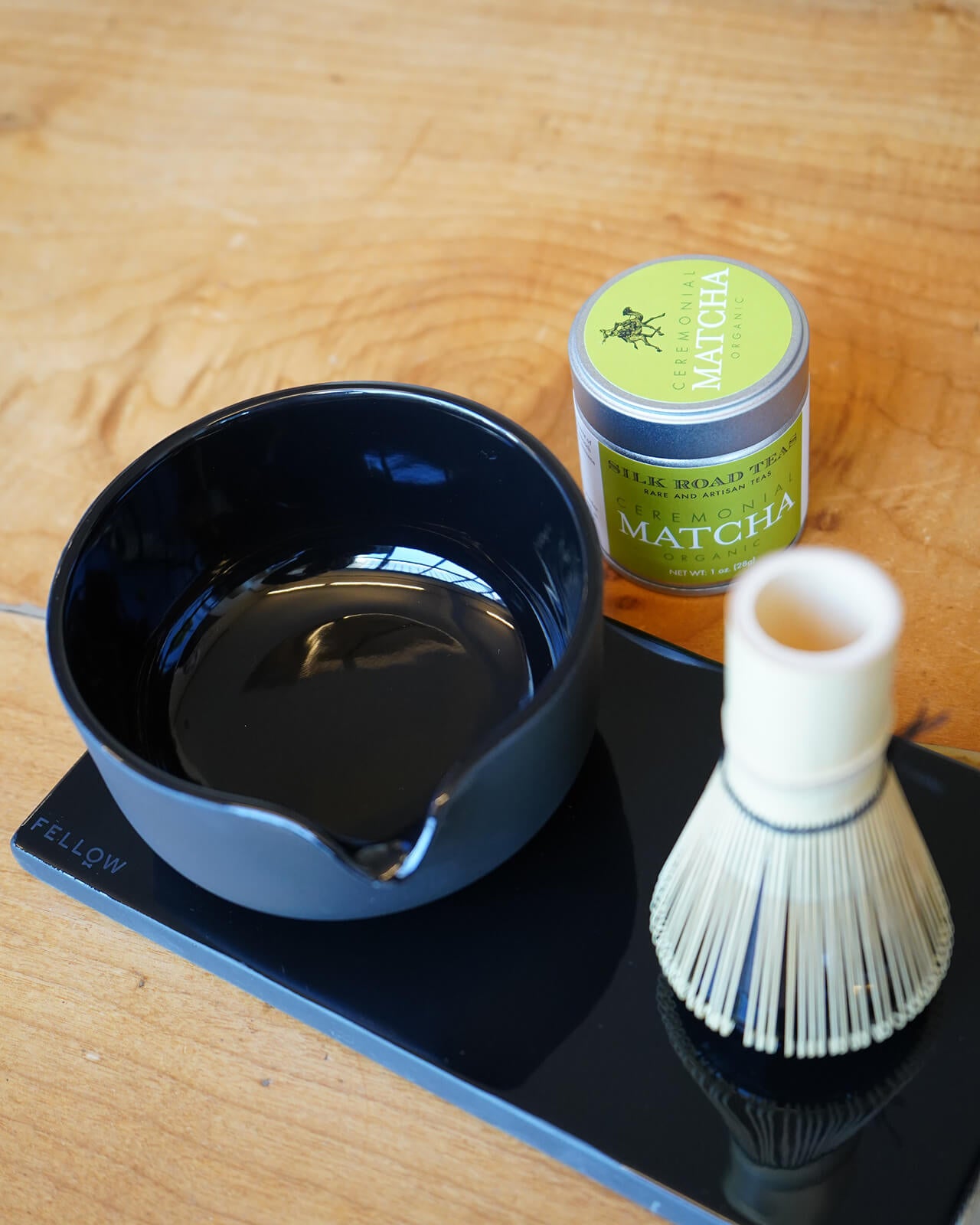 Fellow Matcha Set | Matcha set with matcha tin, matcha bowl, matcha whisk, whisk stand, and tea tray | Equator Coffees