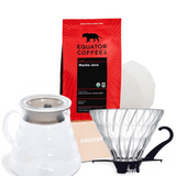 Hario V60 Pourover Starter Kit | Hario Coffee Bundle | Hario V60 Bundle | Pourover Coffee Bundle | 12oz Bag of Whole Bean Coffee | Equator Coffees