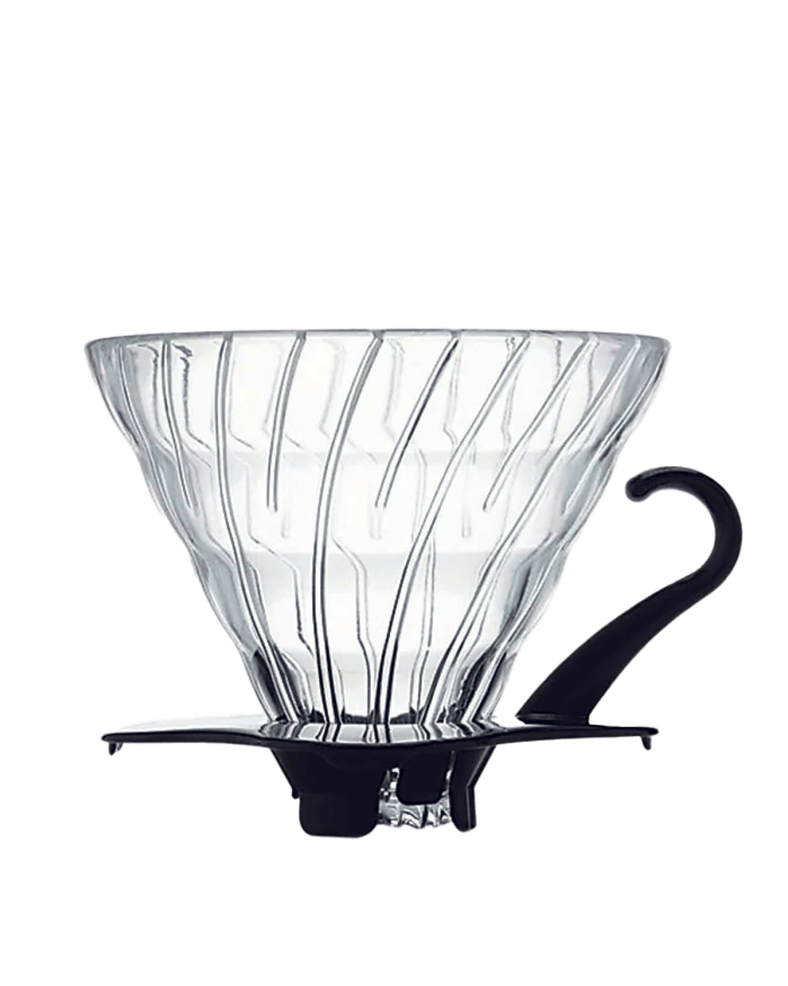Hario V60 02 Glass Dripper Black | Equator Coffees