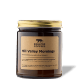 Mill Valley Mornings Candle | redwood, spice, sea sale, citrus blossom | peaceful neighborhood walks, towering redwods, invigorating sea air, and the warmth of your cherished morning ritual. | Equator Coffees