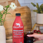 Perfectly Sweet Organic Cold Brew Coffee | Served cold with a straw for easy sipping   | Equator Coffees