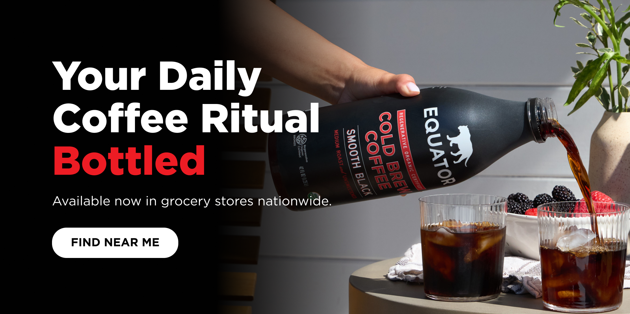 Your Daily Coffee Ritual Bottled | Navigation Banner | Equator Coffees