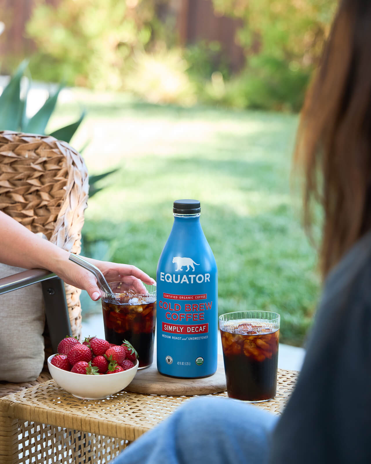 Simply Decaf Organic Cold Brew Coffee | serving up delicious cold brew at the barbecue | Equator Coffees