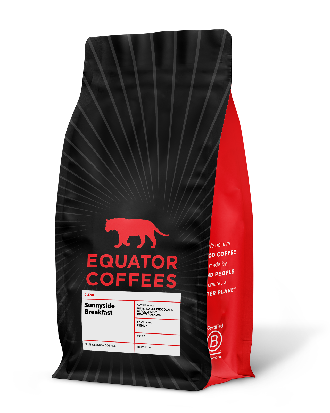 Sunnyside Breakfast Blend | 5lb bag of whole bean coffee | Equator Coffees