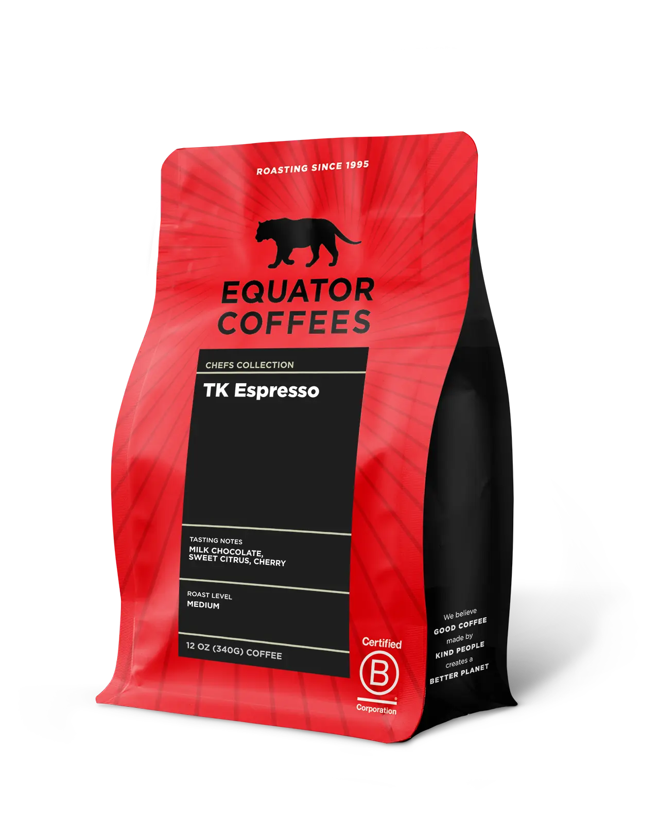 TK Espresso | Thomas Keller Espresso | French Laundry Espresso | Michelin Star Espresso | 12oz Bag of Whole Bean Espresso | Equator Coffees