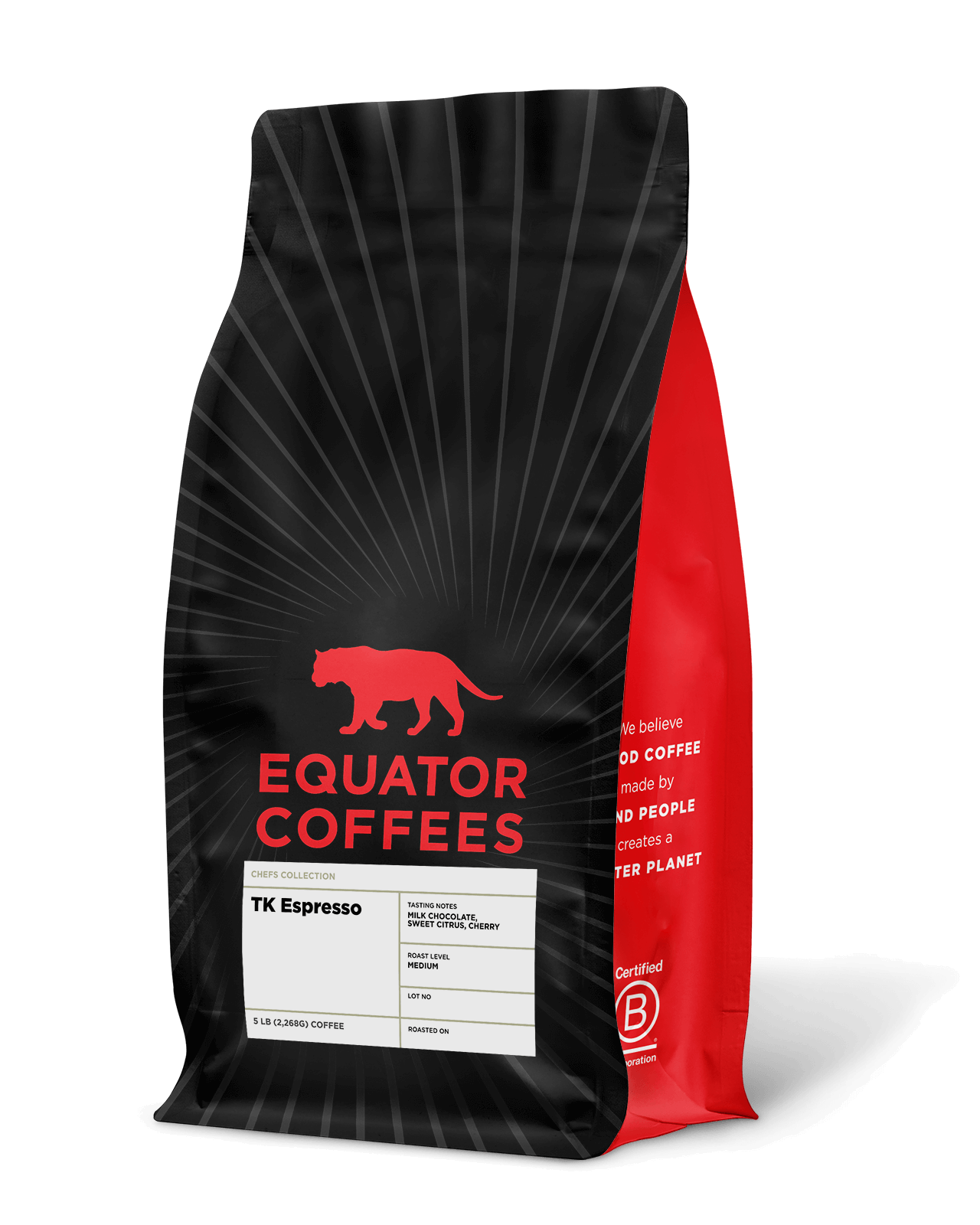 TK Espresso | Thomas Keller Espresso | French Laundry Espresso | Michelin Star Espresso | 5lb Bag of Whole Bean Espresso | Equator Coffees