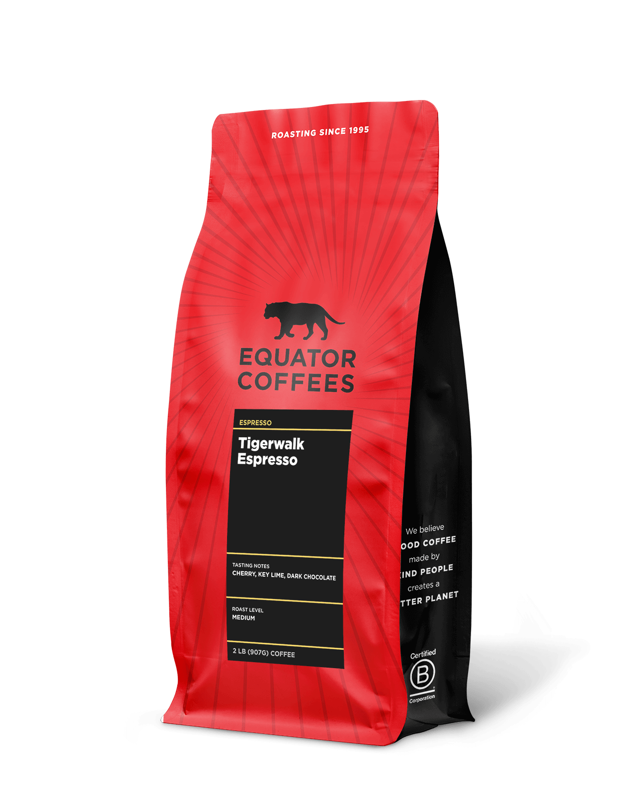 Tigerwalk Espresso | Medium Roast Espresso | 2lb Bag of Whole Bean Espresso | Equator Coffees