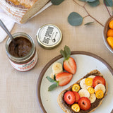 Big Spoon Tigerwalk Espresso Nut Butter served for breakfast with strawberry and banana toast | Equator Coffees
