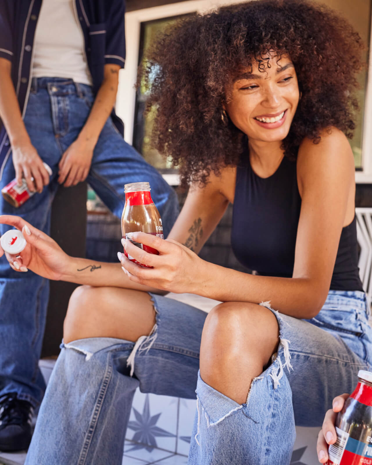 Sharing a some refreshing Velvet Mocha Organic Cold Brew Coffees among friends | Equator Coffees